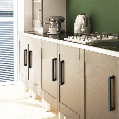 10 Pack Cabinet Pulls, 3in / 76mm Center to Center Slim Square Kitchen Cabinet Drawer, Stainless Steel Modern Kitchen Cupboard Door Handles for Kitchen Bathroom Bar Hardware Matte Black - Image 8