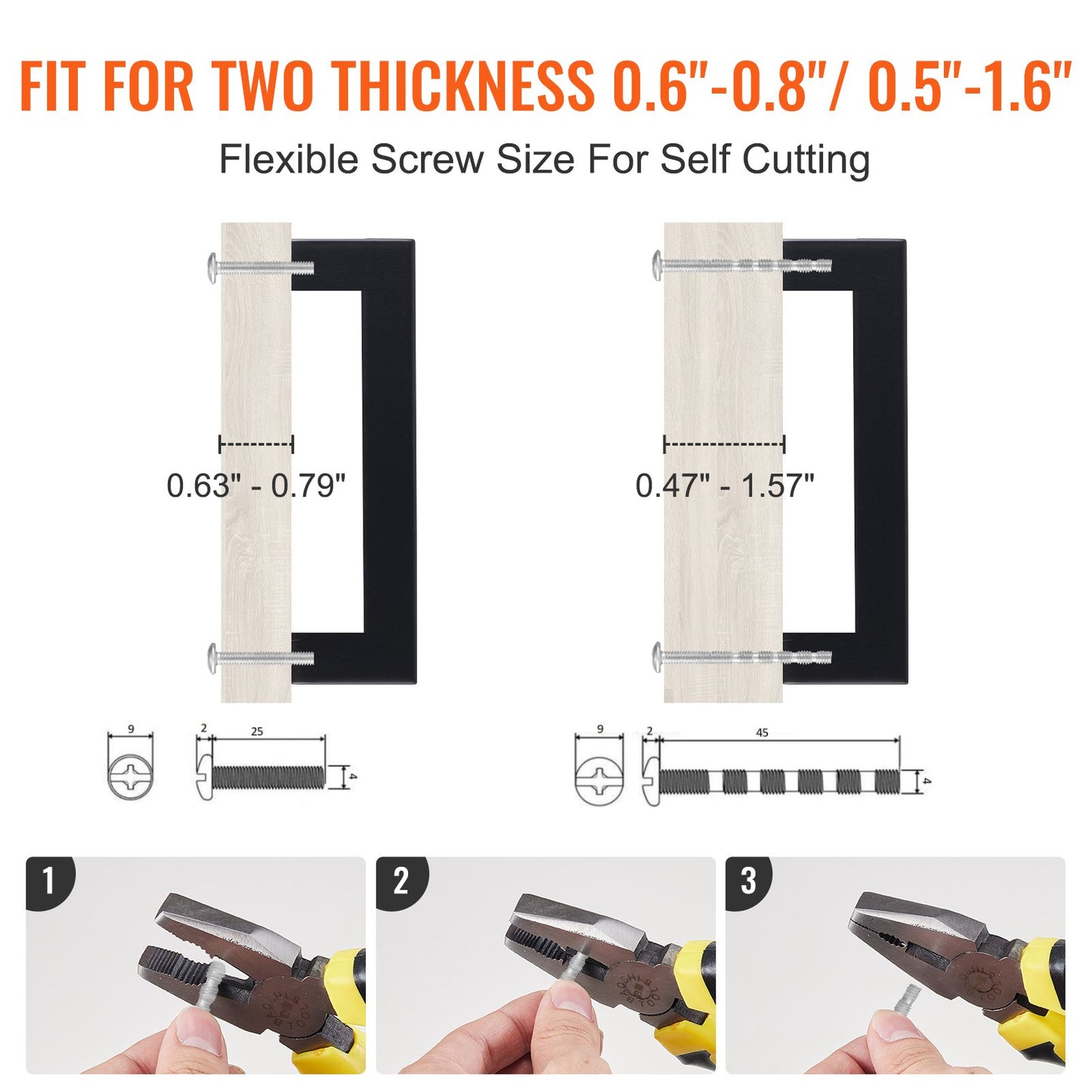 30 Pack Cabinet Pulls, 3in / 76mm Center to Center Slim Square Kitchen Cabinet Drawer, Stainless Steel Modern Kitchen Cupboard Door Handles for Kitchen Bathroom Bar Hardware Matte Black - Image 3