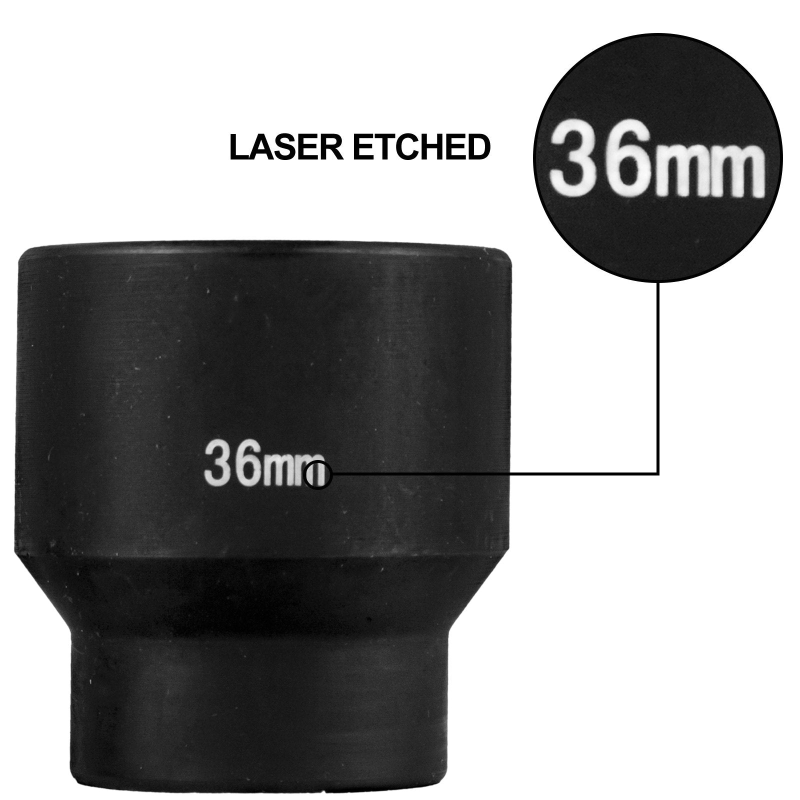 Impact Sockets Set 1/2 Inch Drive 26PCS Standard Length Impact Set 6-Point - Image 4