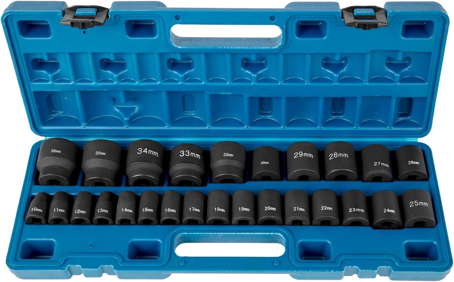 Impact Sockets Set 1/2 Inch Drive 26PCS Standard Length Impact Set 6-Point - Image 9