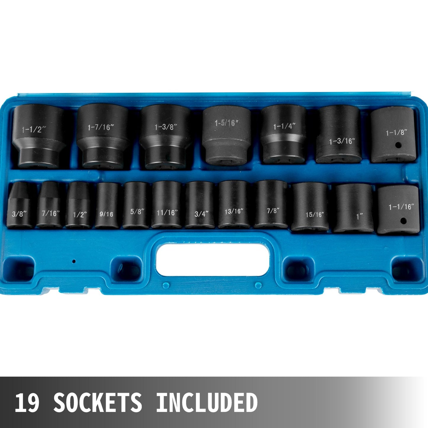 Impact Socket Set 1/2 Inches 19 Piece Impact Sockets, Standard Socket Assortment, 1/2 Inches Drive Socket Set Impact Standard SAE (3/8 Inches to 1-1/2 Inches) 6-point Hex Sockets - Image 5