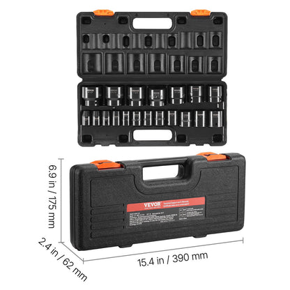 Impact Socket Set 1/2 Inches 19 Piece Impact Sockets, Standard Socket Assortment, 1/2 Inches Drive Socket Set Impact Standard SAE (3/8 Inches to 1-1/2 Inches) 6-point Hex Sockets - Image 8