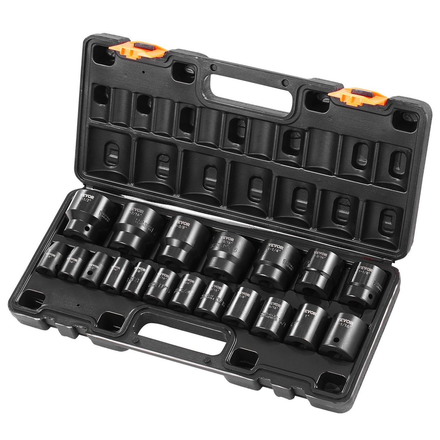 Impact Socket Set 1/2 Inches 19 Piece Impact Sockets, Standard Socket Assortment, 1/2 Inches Drive Socket Set Impact Standard SAE (3/8 Inches to 1-1/2 Inches) 6-point Hex Sockets - Image 9