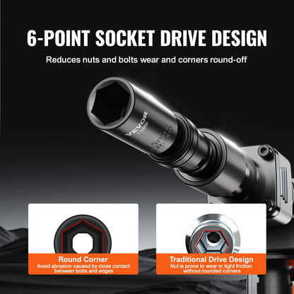360 Degree Swivel Impact Sockets Set 14pcs 6-Point 3/8in Drive Socket Set - Image 4