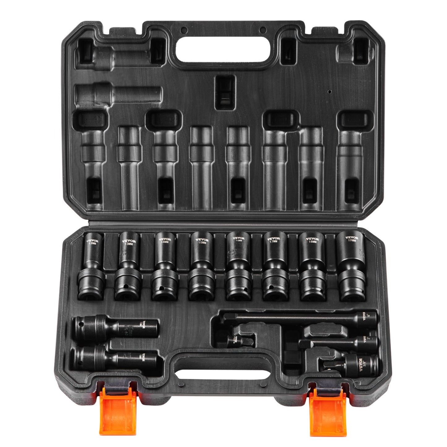 360 Degree Swivel Impact Sockets Set 14pcs 6-Point 3/8in Drive Socket Set - Image 9