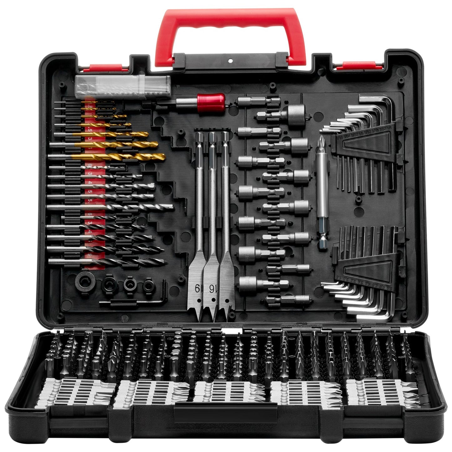 Drill Bit Set, 318 Pieces Drill and Driver Bit Set, Screwdriver Bit Set Suitable for Wood Metal Cement Drilling and Screw Driving, Drill Bit Sets Combo Kit Assorted in Organized Carrying Case - Image 9