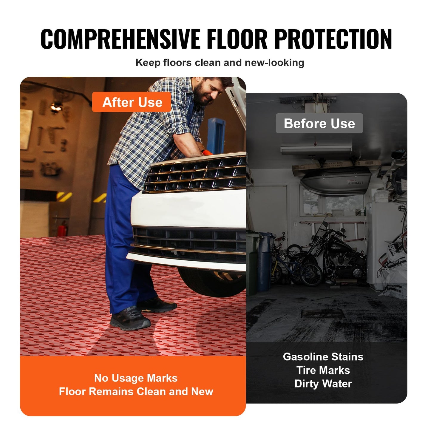 Garage Tiles Interlocking 12x12 in 50 Pack Garage Flooring Tiles Red - Image 5