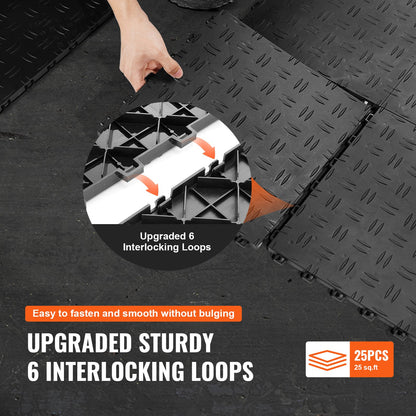 Garage Tiles Interlocking, 12 x 12 x 0.53 inch 50 Pack Garage Floor Covering Tiles, Non-Slip Double-Sided Texture Garage Flooring Tiles, for Garages, Basements, Repair Shops, Black - Image 6