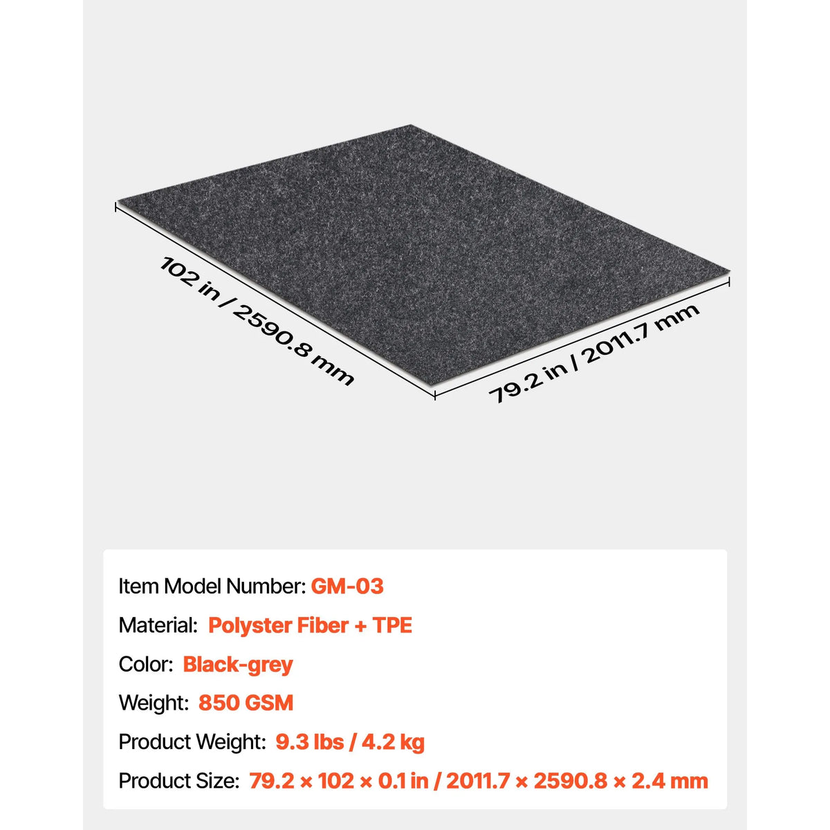 Waterproof Garage Floor Mat for Under Car, Non-slip 2 x 2.6 M Compact Size Heavy Duty Containment Mat, Protects Garage Floor from Water, Mud and Oil, For Garages,Greenhouses,Entrance - Image 7