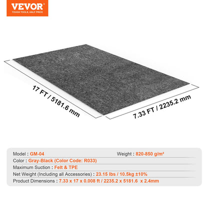 Garage Floor Mat, 2.25 x 5.2 M Waterproof Protection from Water,Snow, Rain,Mud and Oil for Cars, Non-slip Heavy Duty Containment Mat with TPE Anti-Leak Backing & Easy to Clean & Cuttable - Image 7