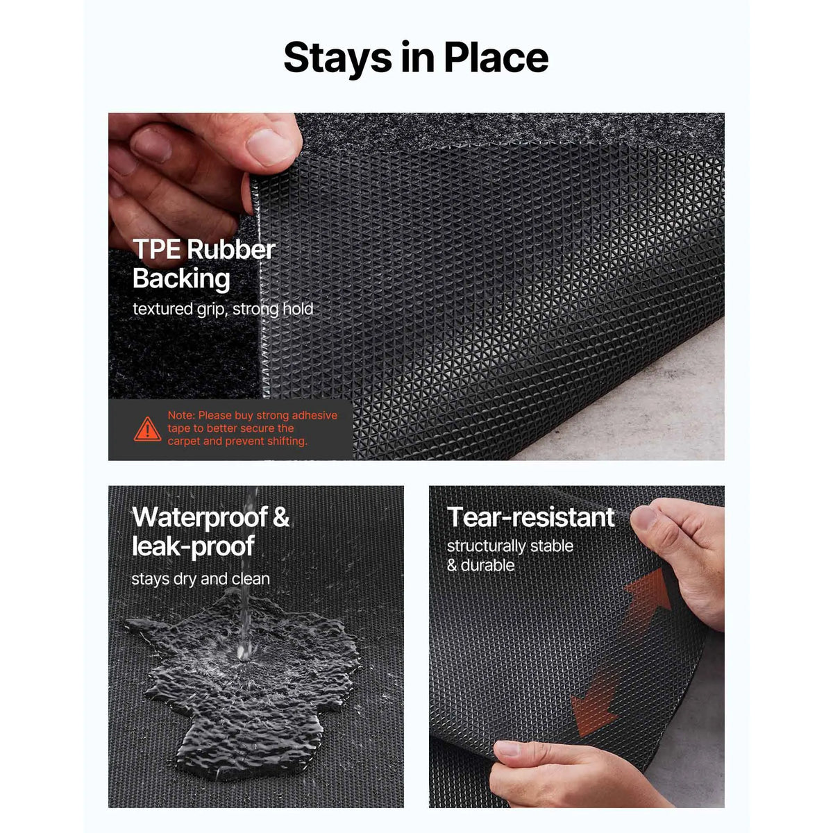 Garage Floor Mat, 2.3 x 5.79 M Waterproof Protection from Water,Snow, Rain,Mud and Oil for Cars, Non-slip Heavy Duty Containment Mat with TPE Anti-Leak Backing & Easy to Clean & Cuttable - Image 4