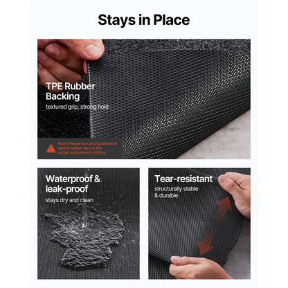 Garage Floor Mat, 2.3 x 5.79 M Waterproof Protection from Water,Snow, Rain,Mud and Oil for Cars, Non-slip Heavy Duty Containment Mat with TPE Anti-Leak Backing & Easy to Clean & Cuttable - Image 4
