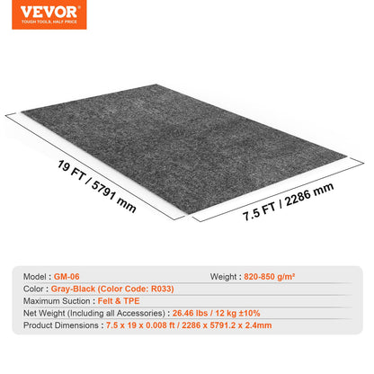 Garage Floor Mat, 2.3 x 5.79 M Waterproof Protection from Water,Snow, Rain,Mud and Oil for Cars, Non-slip Heavy Duty Containment Mat with TPE Anti-Leak Backing & Easy to Clean & Cuttable - Image 7