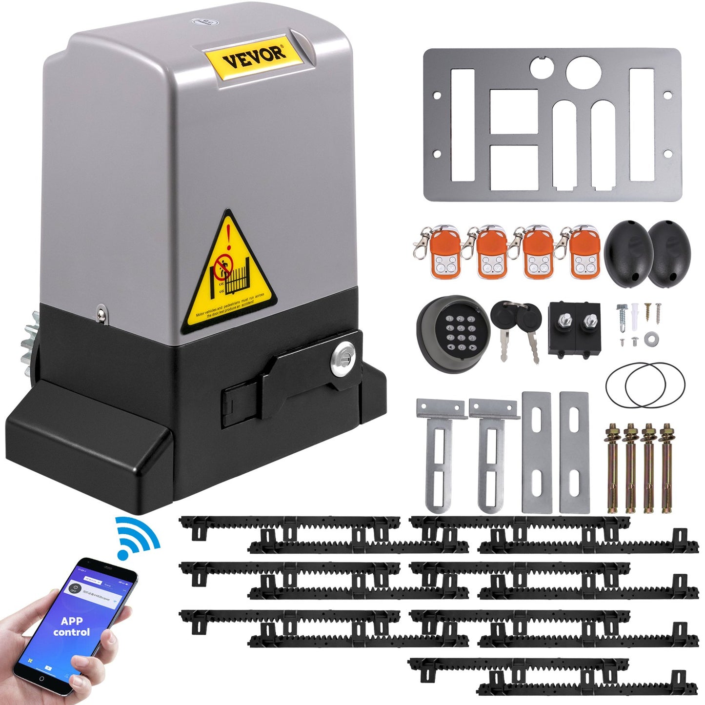 Sliding Gate Opener Automatic Sliding Gate 1800 KG 4 Remote & APP Control
