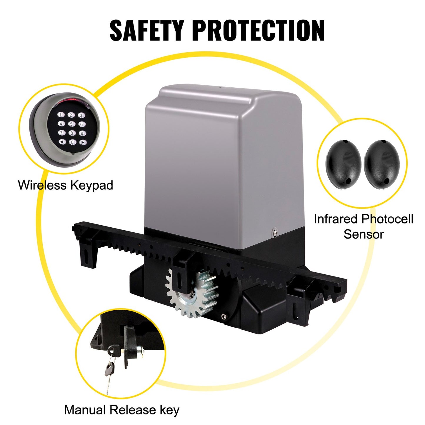 Sliding Gate Opener Automatic Sliding Gate 1800 KG 4 Remote & APP Control - Image 6