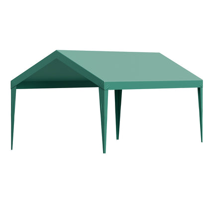 Carport Replacement Canopy, 6 x 3 m Potable Garage Tent Top Tarp, UV-Resistant & Waterproof Car Shelter Tarp, Heavy Duty Car Port Cover with Ball Buggees, Dark Green, Frame Not Included - Image 9
