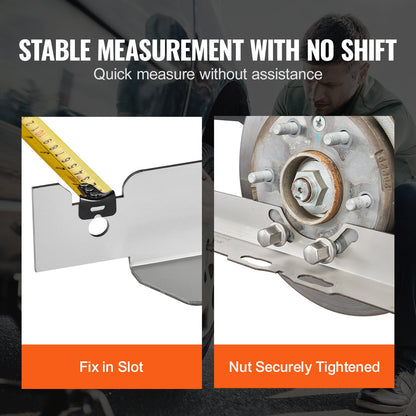 Wheel Alignment Tool, 2-Pack Toe Alignment Toe Plates, Stainless Steel Wheel Alignment Tool Plate, Toe Angle Accurate Measurement, Includes 2 Measuring Tapes & Conversion Chart - Image 4