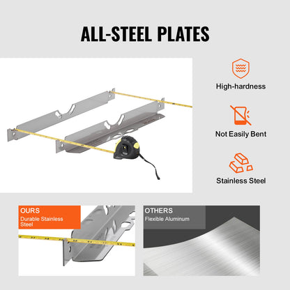 Wheel Alignment Tool, 2-Pack Toe Alignment Toe Plates, Stainless Steel Wheel Alignment Tool Plate, Toe Angle Accurate Measurement, Includes 2 Measuring Tapes & Conversion Chart - Image 5