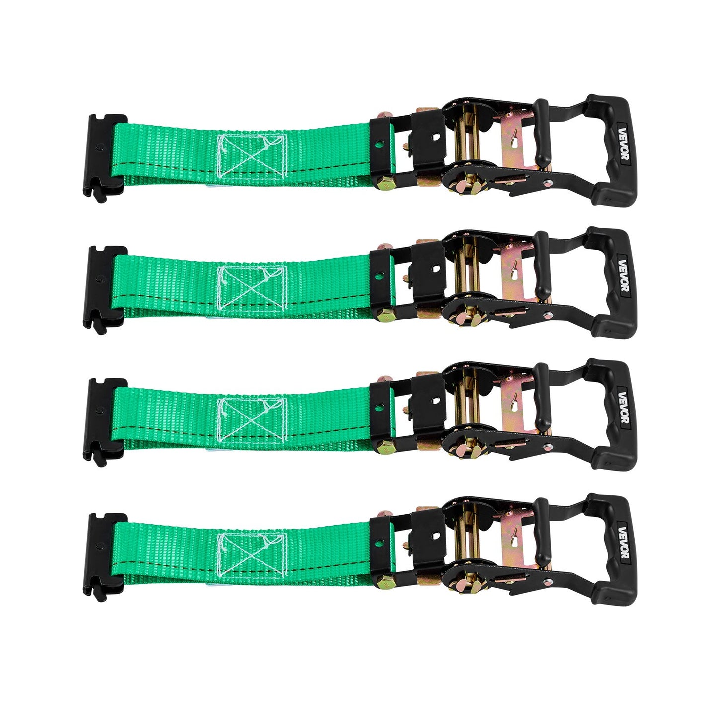 Wheel Chock Tie-Down Kit, Chock-Style Trailer Tie Down Strap, Car Tie Down Kit with Buckle, Break Strength 1986.73 kg & Working Load 662 kg Motorcycle Tie-Down System E-Hooks for ATVs, UTVs - Image 9