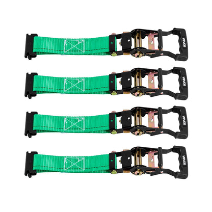 Wheel Chock Tie-Down Kit, Chock-Style Trailer Tie Down Strap, Car Tie Down Kit with Buckle, Break Strength 1986.73 kg & Working Load 662 kg Motorcycle Tie-Down System E-Hooks for ATVs, UTVs - Image 9