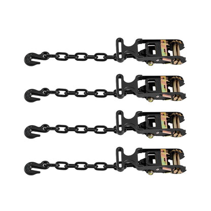 Wheel Chock Tie-Down Kit, Tire-Style Tow Dolly Strap, Car Tie Down Kit with Heavy-Duty Hook, Break Strength 4540 kg & Working Load 1512 kg Motorcycle Tie-Down System with O-Ring for ATV, SUV - Image 9
