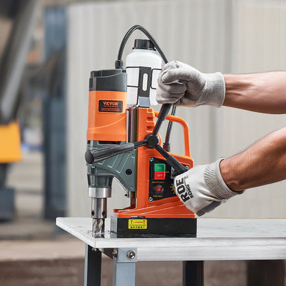 Magnetic Drill, 1450W Motor 1.6 in Boring Diameter, 2810 lbf Portable Electric Mag Drill Press, with 2 Coring Bits, Variable Speed, Drilling Machine for Metal Surface, Home Improvement Industry - Image 8
