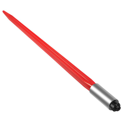 Hay Spear 32" Bale Spear 1350 lbs Capacity, Bale Spike Quick Attach Square Hay Bale Spears 1.4" Wide, Red Coated Bale Forks, Bale Hay Spike with Hex Nut & Sleeve for Buckets Tractors Loaders - Image 9