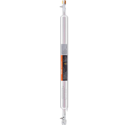 Laser Tube, 50W CO2 Laser Tube for Laser Engraver and Cutter Machine, 850 mm Length, 50 mm Diameter, Glass Laser Cutting Tube with TEM00 Beam Mode, for Wood Acrylic Fabric Leather Bamboo