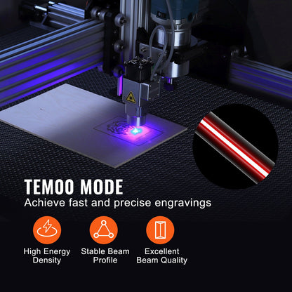 Laser Tube, 50W CO2 Laser Tube for Laser Engraver and Cutter Machine, 850 mm Length, 50 mm Diameter, Glass Laser Cutting Tube with TEM00 Beam Mode, for Wood Acrylic Fabric Leather Bamboo - Image 3