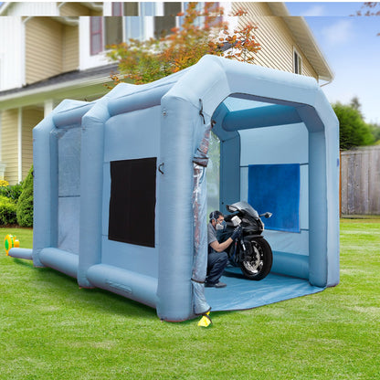 Inflatable Spray Booth Car Paint Tent 13x10x9ft Filter System Blower 950W - Image 8