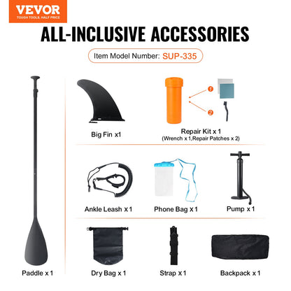 Inflatable Stand Up Paddle Board, 152 mm Wide SUP Paddleboard, with Board Accessories, Pump, Paddle, Fin, Phone Bag, Backpack, Ankle Leash, Repair Kit, Non-slip Deck for Youth & Adults - Image 7