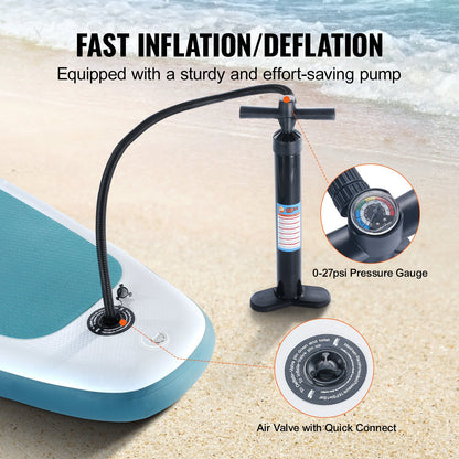Inflatable Stand Up Paddle Board, 152 mm Wide SUP Paddleboard, with Board Accessories, Pump, Paddle, Fin, Phone Bag, Backpack, Ankle Leash, Repair Kit, Non-slip Deck for Youth & Adults - Image 5