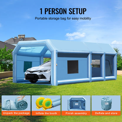 Inflatable Paint Booth 23x13.1x9ft Inflatable Spray Booth 750W+480W Blower - Image 6