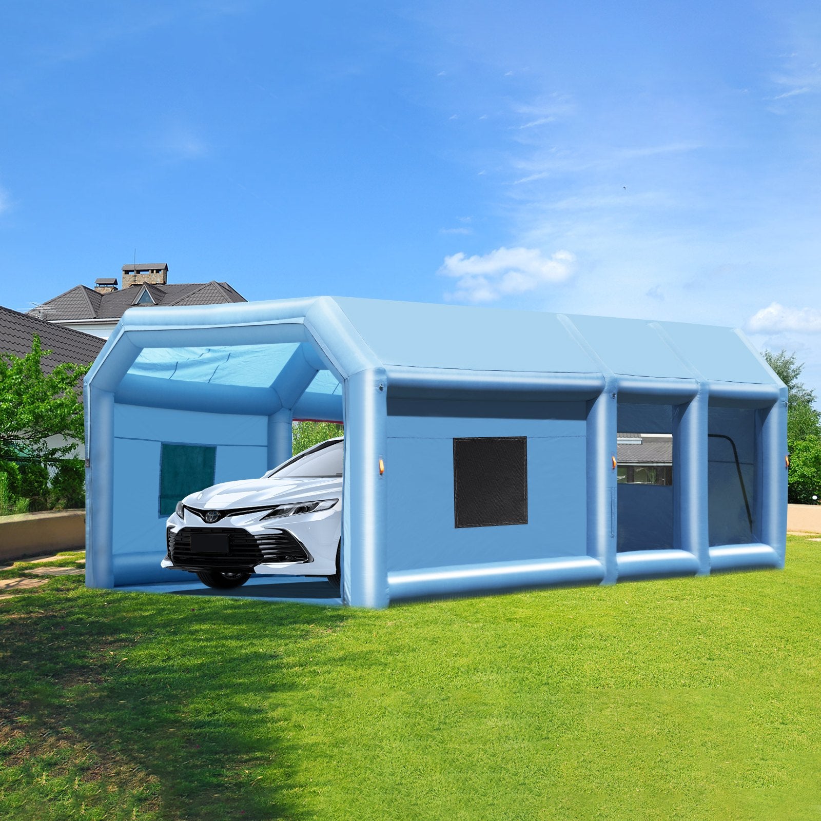 Inflatable Paint Booth 23x13.1x9ft Inflatable Spray Booth 750W+480W Blower - Image 8
