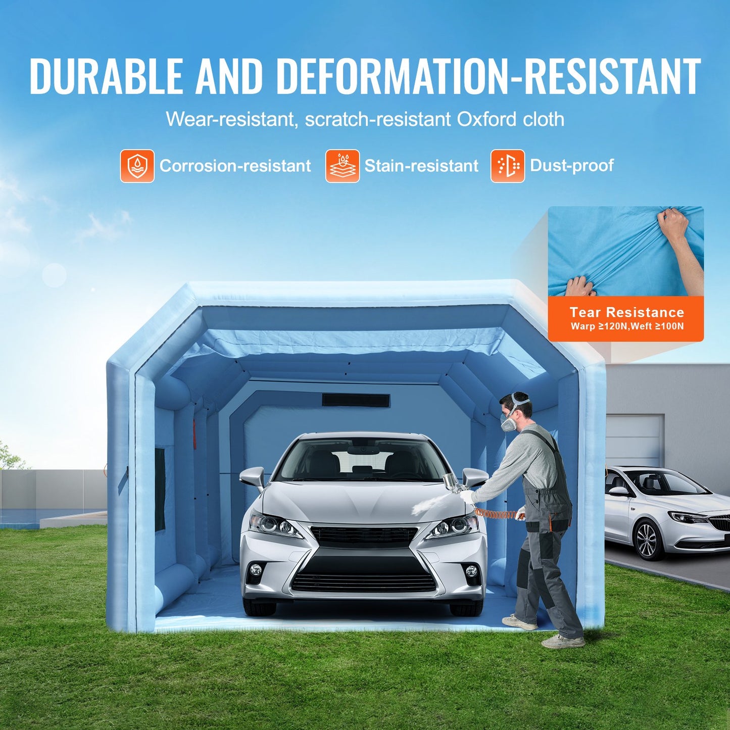 Inflatable Paint Booth 27.9x15.7x10.8ft Inflatable Spray Booth 950W+750W - Image 4