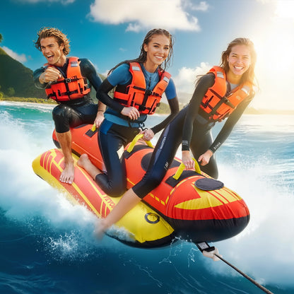 Towable Tubes for Boating 1-3 Riders Inflatable Boat Tubes Towables 510lbs - Image 8