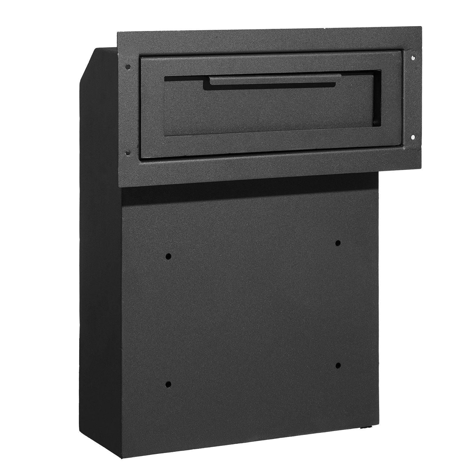 Through The Door Key Drop Box, Heavy Duty Steel Through the Door Mailbox with 1.8" 12" Key Lock, 12x6x16" Mail Drop Box, Black - Image 9