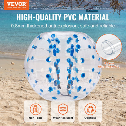 Inflatable Bumper Ball 1-Pack, 5FT/1.5M Body Sumo Zorb Balls for Teen & Adult, 0.8mm Thick PVC Human Hamster Bubble Balls for Outdoor Team Gaming Play, Bumper Bopper Toys for Garden, Yard, Park - Image 2