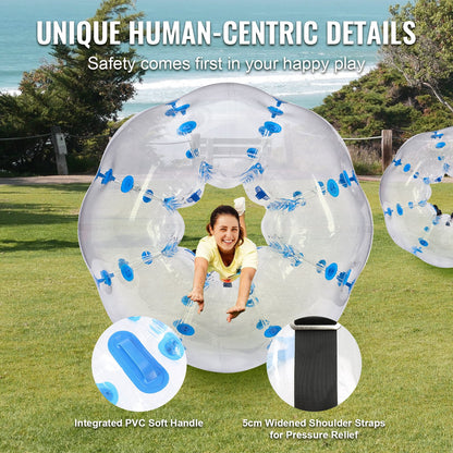 Inflatable Bumper Ball 1-Pack, 5FT/1.5M Body Sumo Zorb Balls for Teen & Adult, 0.8mm Thick PVC Human Hamster Bubble Balls for Outdoor Team Gaming Play, Bumper Bopper Toys for Garden, Yard, Park - Image 4