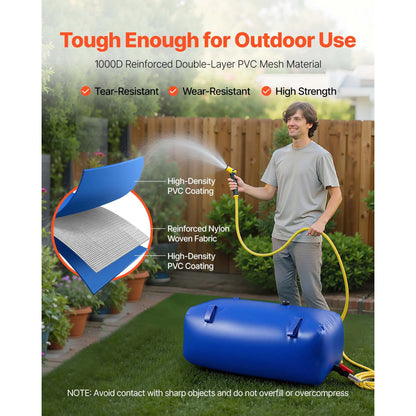 Water Storage Bladder 113L Large Capacity Water Bag, Portable & Collapsible Soft Waters Container, Leakproof & Tear-Resistant PVC Emergency Waters Storage Tank for RV Truck & Outdoor Use - Image 3