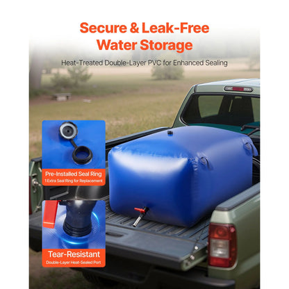 Water Storage Bladder 400L Large Capacity Water Bag, Portable & Collapsible Soft Waters Container, Leakproof & Tear-Resistant PVC Emergency Waters Storage Tank for RV Truck & Outdoor Use - Image 4