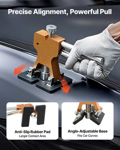 Dent Puller Kit, 60 PCS Paintless Dent Removal Kit with Golden Lifter, Bridge Puller, Rubber Hammer, Glue Gun, Auto Body Hail Damage Repair Remover Tools for Car Refrigerator Door Ding Repair - Image 4