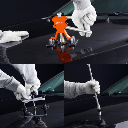 69 PCS Dent Repair Kit, Auto Car Body Paintless Dent Removal Tool Kit, Golden Lifter, Bridge Puller, Slide Hammer Tool Kit for Automobile Body, Washing Machine, Refrigerator - Image 8