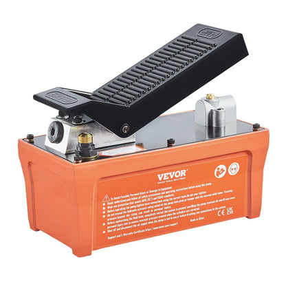 Air Hydraulic Pump, 10,000 PSI 1/2 Gal Reservoir, NPT 3/8" Oil Outlet, NPT 1/4" Inlet, 6.6 ft Pipe, Foot Actuated Hydraulic Pump Air Treadle for Auto Body Frame Machines and Pulling Post, Orange - Image 9