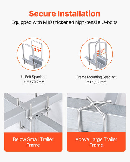 Boat Trailer Guide, 1016mm Adjustable Design Trailer Guide Poles, 2PCS High-Hardness Steel Trailer Guide-Ons, Trailer Guides with PVC Pipe Posts, for Ski Boat, Fishing Boat or Sailboat Trailer - Image 3