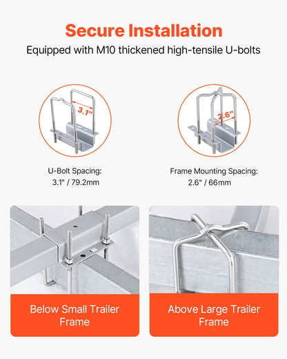 Boat Trailer Guide, 1219.2mm Adjustable Design Trailer Guide Poles, 2PCS High-Hardness Steel Trailer Guide-Ons, Trailer Guides with PVC Pipes, for Ski Boat, Fishing Boat or Sailboat Trailer - Image 3