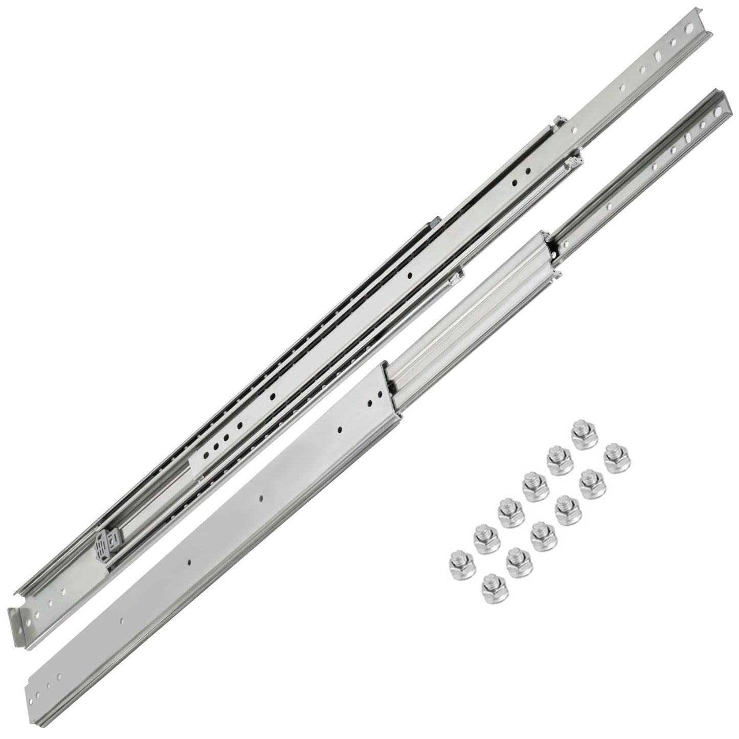 Drawer Slide Soft Close Drawer 1Pair 40" Ball Bearing Full Extension 500lb