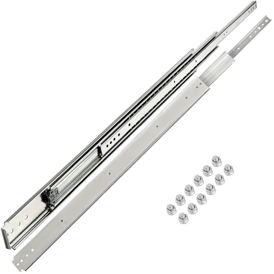 Drawer Slide Soft Close Drawer 1Pair 48" Ball Bearing Full Extension 500lb