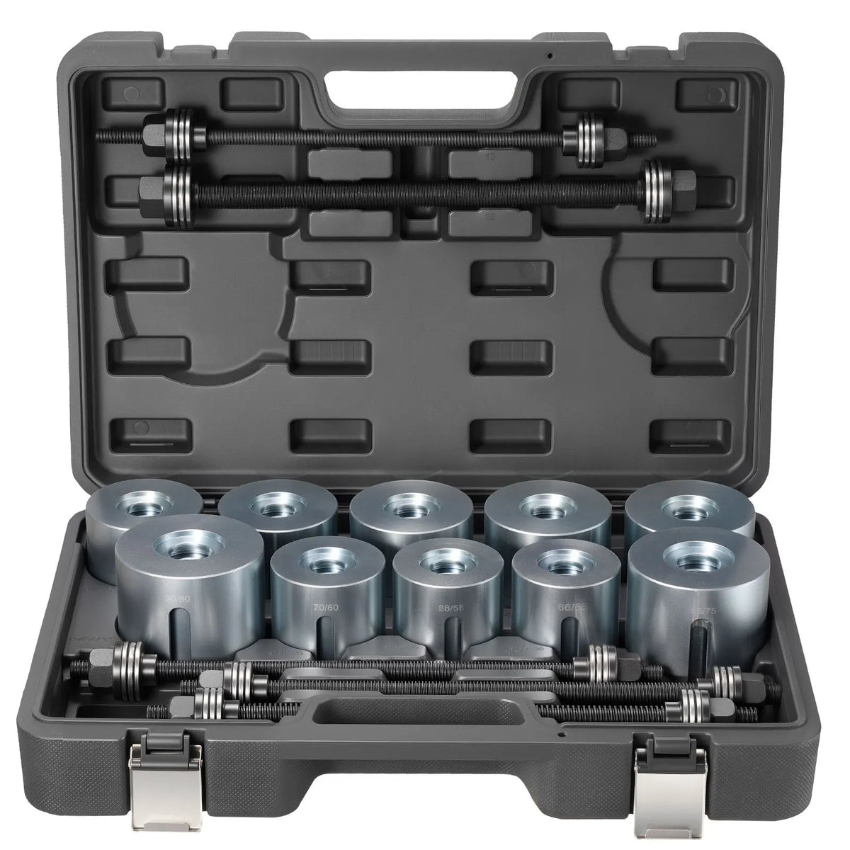Pull and Press Sleeve Kit, 27 PCS, Steel Bush Removal Insertion Sleeve Tools with Carrying Case, Compatible with LCV and HGV Engines, for Removing and Installing Bushings, Bearings, and Seals - Image 9