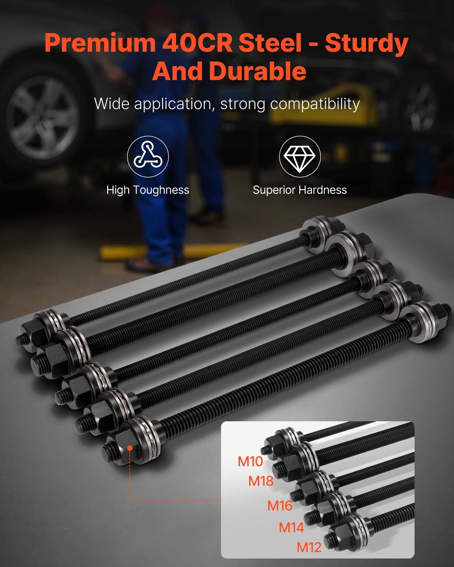 Pull and Press Sleeve Kit, 27 PCS, Steel Bush Removal Insertion Sleeve Tools with Carrying Case, Compatible with LCV and HGV Engines, for Removing and Installing Bushings, Bearings, and Seals - Image 3